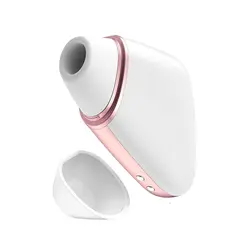 Satisfyer Love Triangle - Вакуумный клиторальный стимулятор с вибрацией, 14.5х5.6 см (белый)