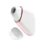 Satisfyer Love Triangle - Вакуумний кліторальний стимулятор з вібрацією, 14.5х5.6 см (білий)