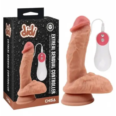 Didi Extreal Sensual Controller - Реалистичный вибратор с присоской и пультом управления, 18.5х3.7 см