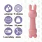 FeelzToys Mister Bunny - Мини-вибратор с двумя насадками, 13.5х3.5 см, (розовый)