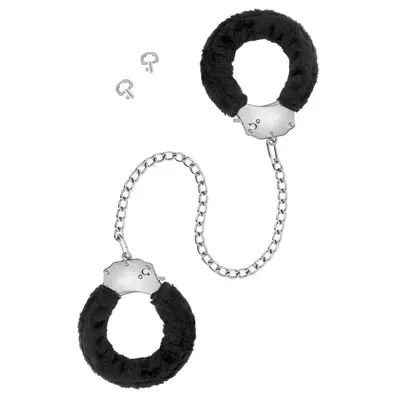 Фиксаторы для ног Fetish Tentation Enjoy Pain Adjustable Metal And Fur Ankle Cuffs