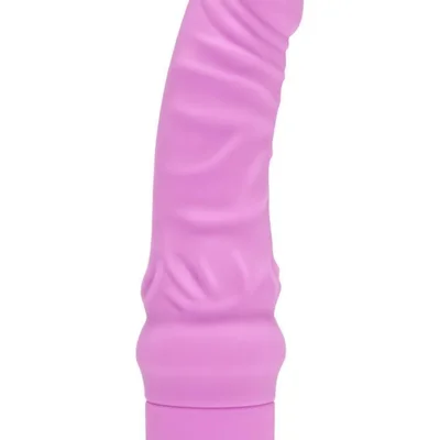 Get Real Mini Classic G-spot Vibrator - Реалистичный вибратор с венами, 17 см (розовый)