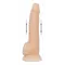 Addiction Naked - 9" Thrusting Dildo with Remote - Vanilla - Реалістичний фалоімітатор з поступальними рухами, 22.8х4.5 см