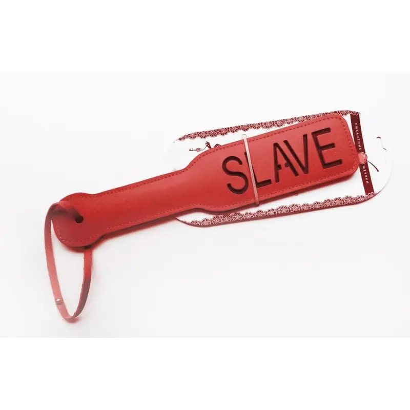 Шлепалка Пикантные Штучки с рельефной надписью SLAVE (черный) Шлепалка Пикантные Штучки с рельефной надписью SLAVE (черный)