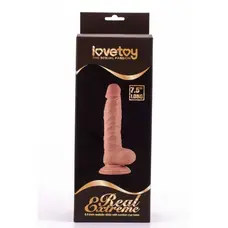 LoveToy Real Extreme Dildo # 1 - Релистичный фаллоимитатор на присоске, 19 см (телесный)