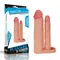 LoveToy Pleasure X-Tender Double Penis Sleeve Flesh Add 2" - Реалістична насадка для подвійного проникнення +5 см (тілесний)
