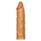 LoveToy Pleasure X-Tender Penis Sleeve Brown Add 2" - Реалістична подовжуюча насадка, +5 см (коричневий)