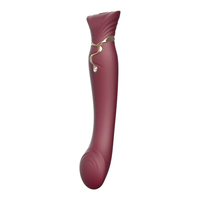 Zalo Queen Set Pulse Wave Clit Stim - Премиальный вибратор для клитора с насадкой для вакуумной стимуляции, 21.6х3.5 см (бордовый) Zalo Queen Set Pulse Wave Clit Stim - Премиальный вибратор для клитора с насадкой для вакуумной стимуляции, 21.6х3.5 см (бордовый)