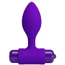 LyBaile Pretty Love Vibro Butt Plug - Анальная пробка с вибропулей, 8.6х2.7 (фиолетовая)