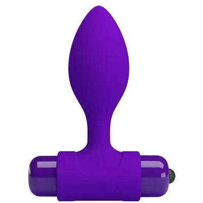 LyBaile Pretty Love Vibro Butt Plug - Анальная пробка с вибропулей, 8.6х2.7 (фиолетовая)