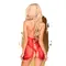 Penthouse - Libido Boost - Комплект сорочка в стилі 60-х та трусики з доступом, S/M (червона)
