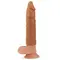 LoveToy Pleasure X-Tender Penis Sleeve Brown Add 2" - Реалістична подовжуюча насадка, +5 см (коричневий)