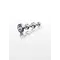 Toy Joy Small Diamond Star Beads - Пробка анальна з прозорим кристалом, 10.5х2.5 см (сріблястий)