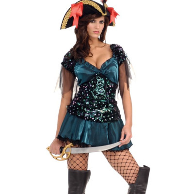 Rubies - High Seas Babe Blue Pirate Costume - Платье пиратки, XL