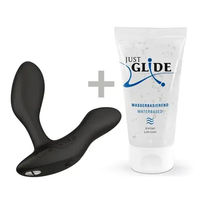 We-Vibe Vector + Лубрикант 50 мл- Масажер простати, 10.6х3 см (чорний)
