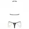 Obsessive Pantheria 2-pcs set black - Сексуальный леопардовый комплект, L/XL