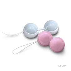Lelo Luna Beads Mini - вагинальные шарики, 3 см (розовый с голубым)