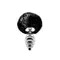 Alive Fluffly Twist Plug S - Анальна пробка з хвостиком, 6.3х2.8 см (чорна)