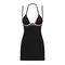 Obsessive Selinne chemise & thong - эротическая сорочка и стринги, M/L (чёрный)