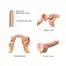 Strap-On-Me Sliding Skin Realistic Dildo - Фаллоимитатор, 13.4 х 3.8 см, (M) (телесный)