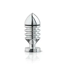 Mystim Hector Helix L - Металлическая анальная пробка для электростимулятора, 11.5х5см