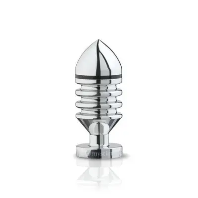 Mystim Hector Helix L - Металлическая анальная пробка для электростимулятора, 11.5х5см