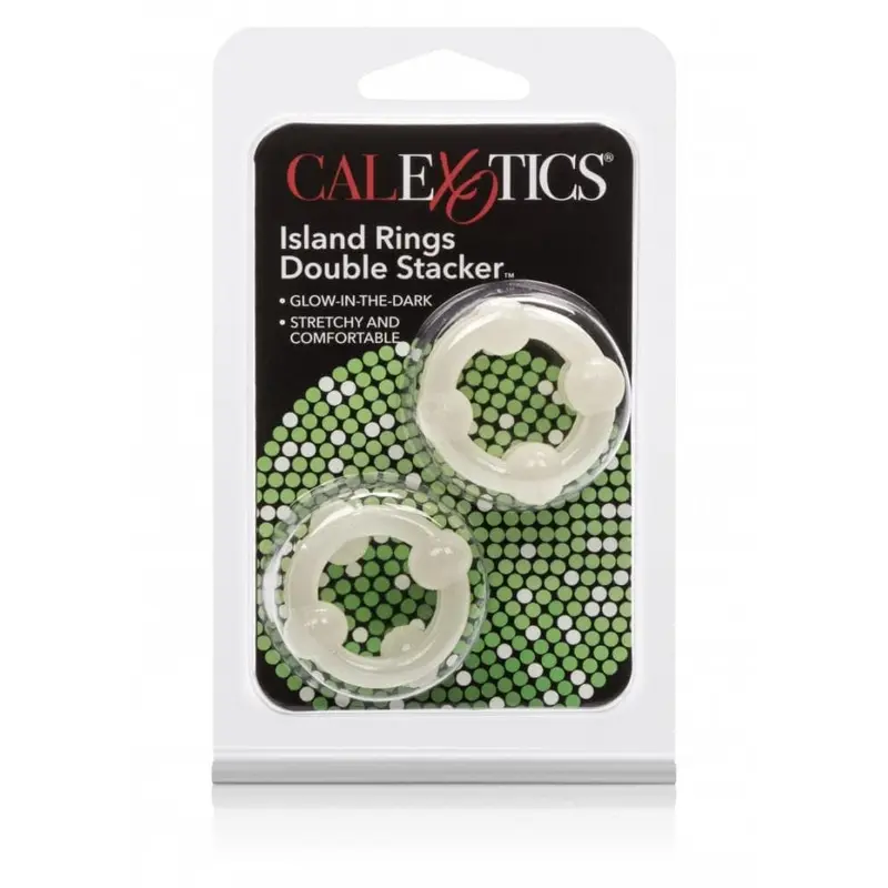 Эрекционные кольца Island Rings Double Stacker (светящийся в темноте) Эрекционные кольца Island Rings Double Stacker (светящийся в темноте)