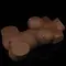 LoveToy Streetgirl's #5 Masturbator Vagina and Torso - реалістичний мастурбатор торс з двома отворами та грудьми, 27 см (коричневий)