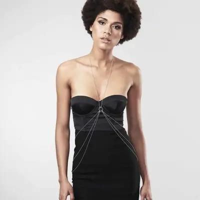 Bijoux Indiscrets Magnifique 8 Body Chain - Цепочка для тела, (серебристый)