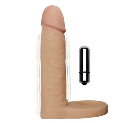 LoveToy The Ultra Soft Double Vibrating 5.8 " - Насадка с вибропулей для двойного проникновения, 14.7х3.3 см