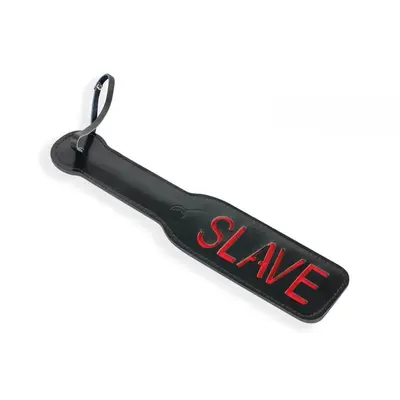 Шлепалка Пикантные Штучки с рельефной надписью SLAVE (черный) Шлепалка Пикантные Штучки с рельефной надписью SLAVE (черный)