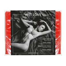 Fetish Tentation Wet Love - Простирадло з вінілу для фетишу, 220х200 см (червоний)