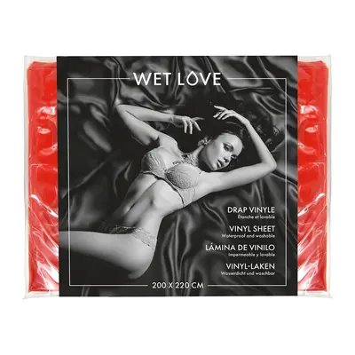 Fetish Tentation Wet Love - Простирадло з вінілу для фетишу, 220х200 см (червоний)