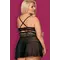 Obsessive 838-BAB -1 babydoll - спокусливий бебі дол, XXL (чорний)