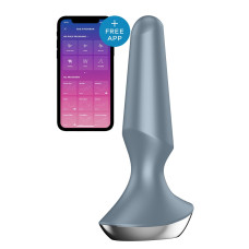 Satisfyer Plug-ilicious 2 - Анальная смарт-пробка, 14х3 см, (серая)