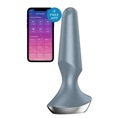 Satisfyer Plug-ilicious 2 - Анальная смарт-пробка, 14х3 см, (серая)