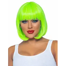 Leg Avenue - 12" Neon short bob wig Neon Green - Перука коротка (неоновий зелений)