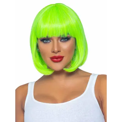 Leg Avenue - 12" Neon short bob wig Neon Green - Парик короткий (неоновый зелёный)