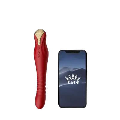 Zalo King - Вібратор з фрикціями та керуванням через смартфон, 15.2 см (червоний)