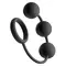 Tom of Finland Silicone Cock Ring with 3 Weighted Balls - силіконові анальні кульки, 15.2х3.8 см