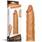 LoveToy Pleasure X-Tender Penis Sleeve Brown Add 2" - Реалістична подовжуюча насадка, +5 см (коричневий)