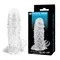 LyBaile Brave Men Sleeve - насадка на член з пухирцями та стимулятором клітора, 13.5х4 см (прозорий)