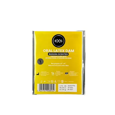 Латексна серветка для орального сексу - EXS Oral Latex Dam Banana Scented з ароматом банану