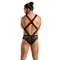 Passion - 045 BODY VICTOR black - Сексуальний боді на бретельках, XXL/XXXL