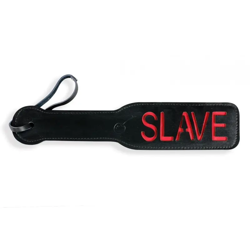 Шлепалка Пикантные Штучки с рельефной надписью SLAVE (черный) Шлепалка Пикантные Штучки с рельефной надписью SLAVE (черный)