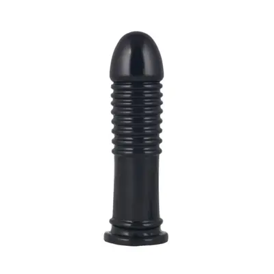 LoveToy King-Sized Anal Bumper - Велика анальна пробка, 21х5.6 см (чорний)