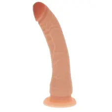 Get Real Silicone Dong 8.5 Inch - Силиконовый фаллоимитатор на присоске, 21х3.5 см (телесный)
