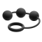 Tom of Finland Silicone Cock Ring with 3 Weighted Balls - силиконовые анальные шарики, 15.2х3.8 см