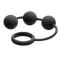 Tom of Finland Silicone Cock Ring with 3 Weighted Balls - силиконовые анальные шарики, 15.2х3.8 см