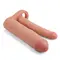 LoveToy Pleasure X-Tender Double Penis Sleeve Flesh Add 2" - Реалістична насадка для подвійного проникнення +5 см (тілесний)